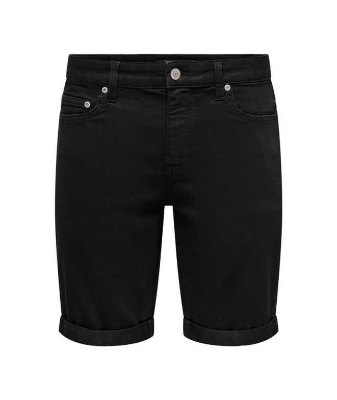 Pantalón Only & Sons Onsply Jog Blk 0280 Pim Dnm Noos Black Denim Hombre