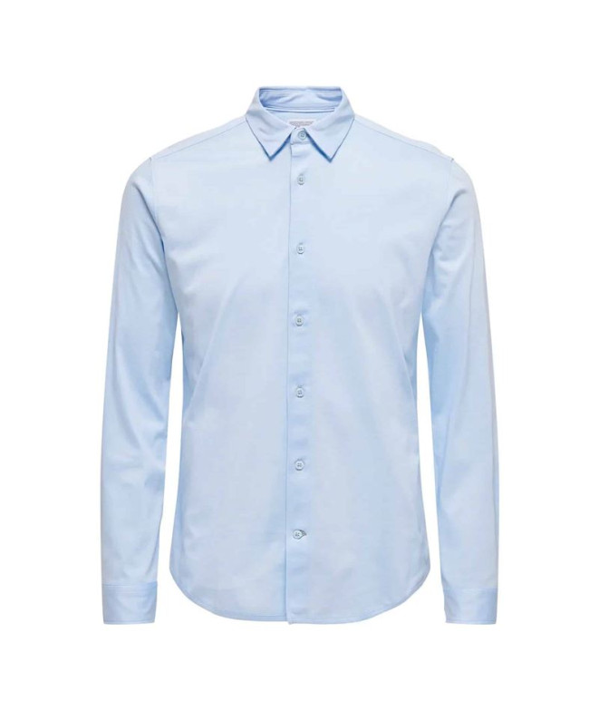 Camisa Only & Sons Onsrobin B/U Ls Stretch Noos Frml Cashmere Blue Hombre