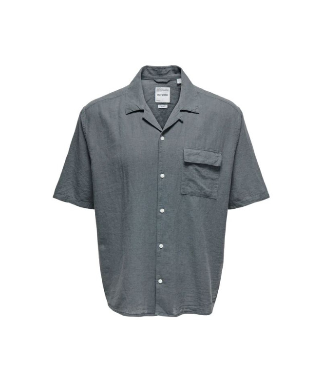 Camisa Only & Sons Onscaiden Life Relax Resort 1Pkt Noos Hombre Stormy Weather