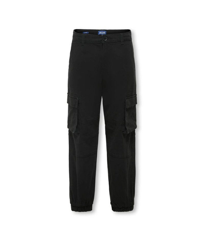 Pantalon Only & Sons Osjcam Stage Cargo Cuff Life Noos Noir Enfant