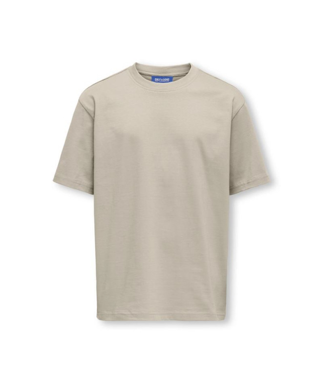 Camiseta Only & Sons Osjfred Life Rlx Ss Noos Silver Lining Infantil