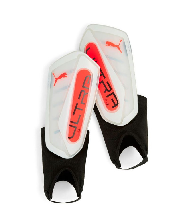 Espinilleras de Fútbol Puma Ultra Flex Ankle Blanco/Rojo Hombre