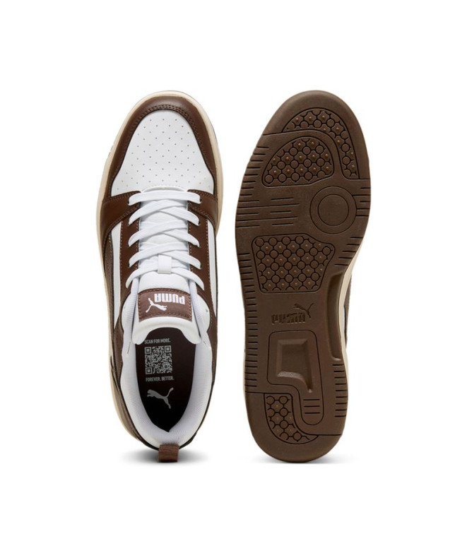 Chaussures Puma Rebound V6 Lo Blanc Chocolat,...