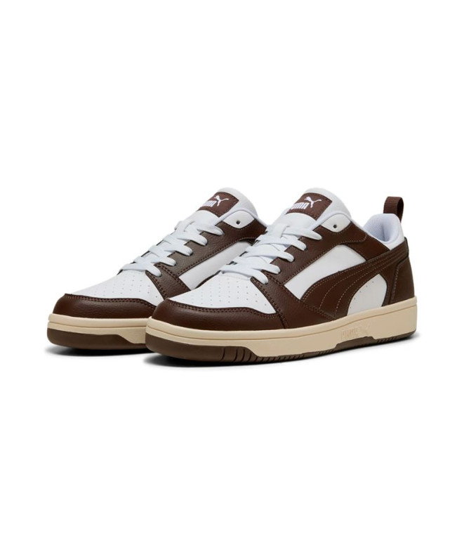 Chaussures Puma Rebound V6 Lo Blanc Chocolat,...
