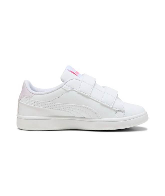 Zapatillas Puma Smash 3.0 Badge, Blanco Ma, Niña