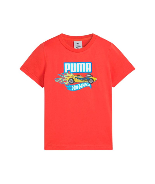 Camiseta Puma X Hot Wheels Gr Menino Vermelho