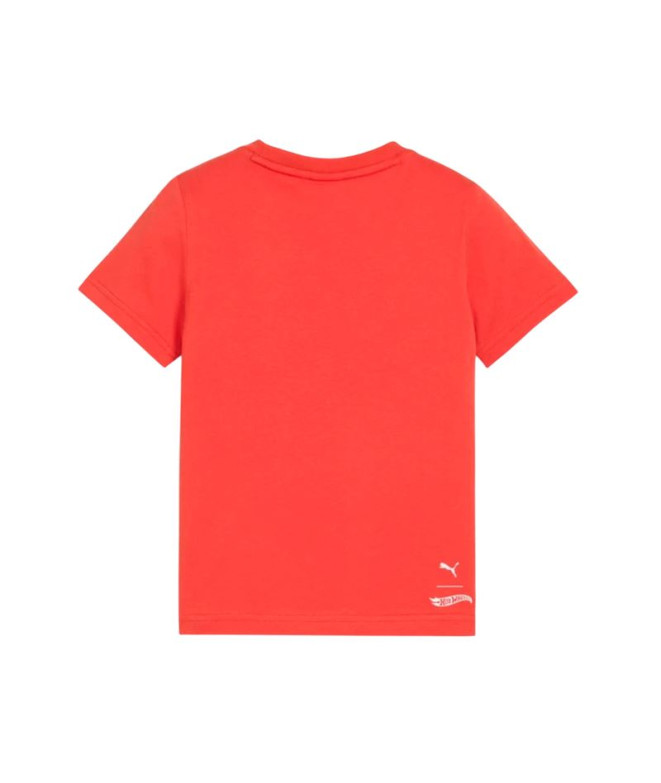 Camiseta Puma X Hot Wheels Gr Niño Rojo