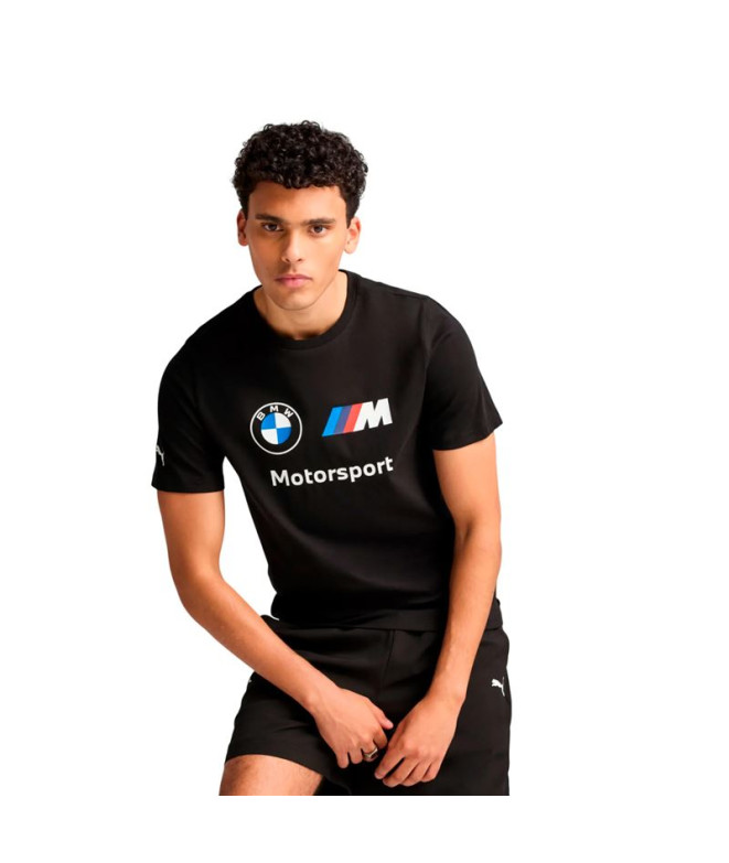 Camiseta Puma Bmw Essentials Logo , Negro, Hombre