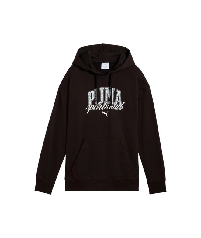 Sudadera Puma Class Relaxed H, Negro Mujer