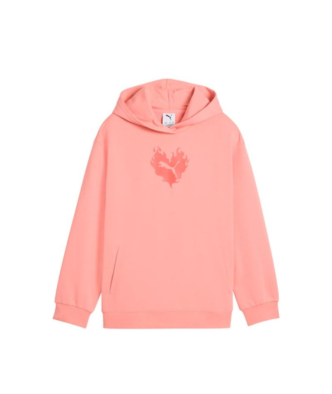 Sudadera Puma Flaming Love Niña Rosa