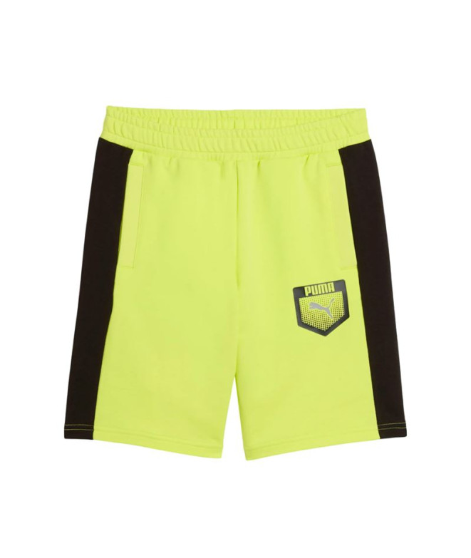 Pantalón Puma Active Sports Graphic Infantil Amarillo
