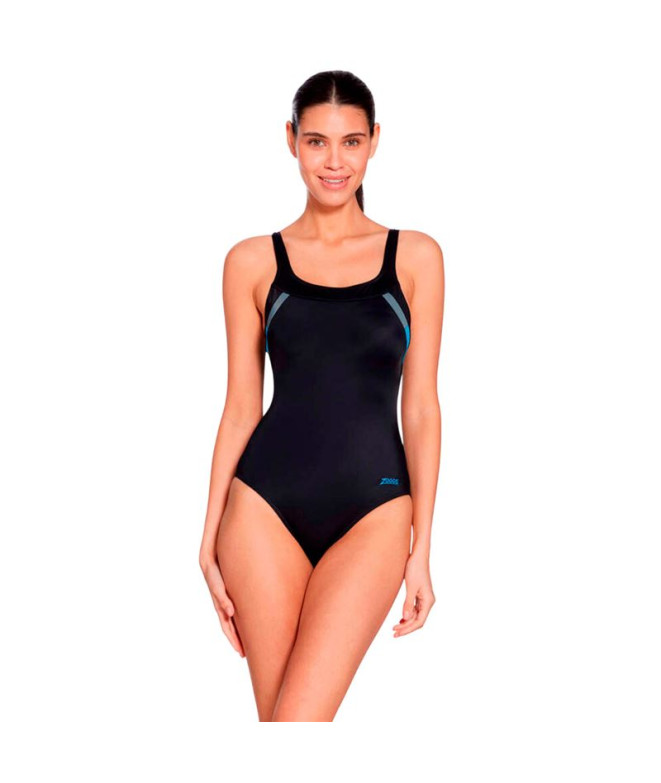 Bañador de Natación Zoggs Sydney Back Mujer Negro/Gris