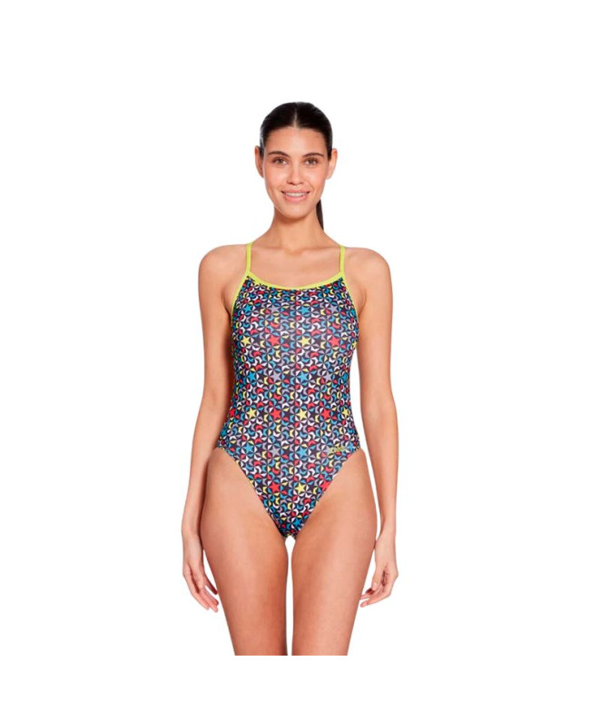 Maillot de bain de Natation Zoggs Printed Rayback E+ Femme Supernova