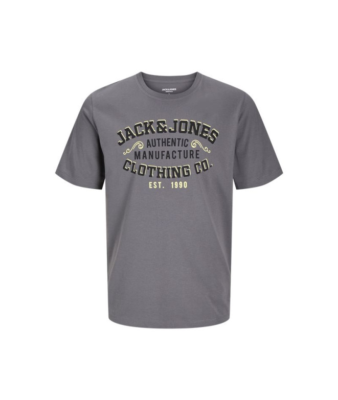 Camiseta Jack and Jones Jjelogo O-Neck 2 Col Ss25 Hombre Castlerock