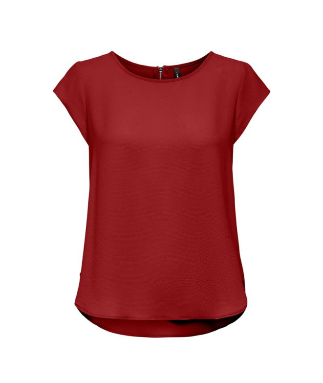 Camiseta Only Onlvic S/S Solid Noos Syrah Mujer