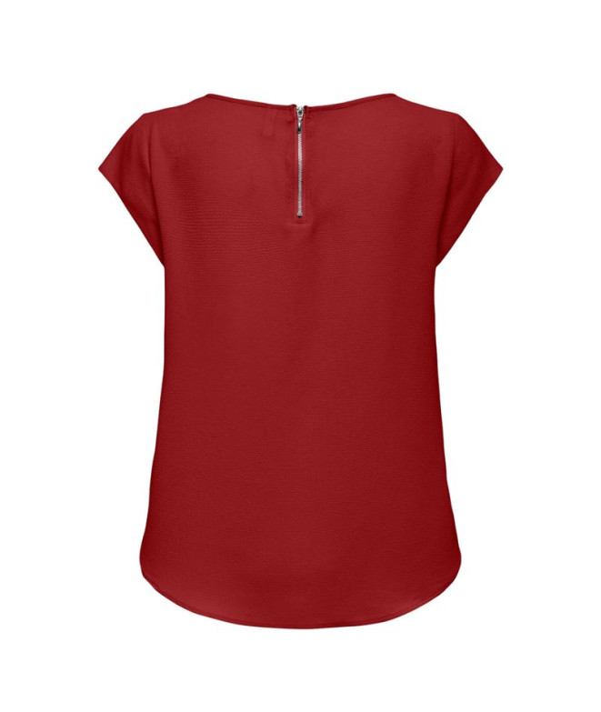 Camiseta Only Onlvic S/S Solid Noos Syrah Mujer