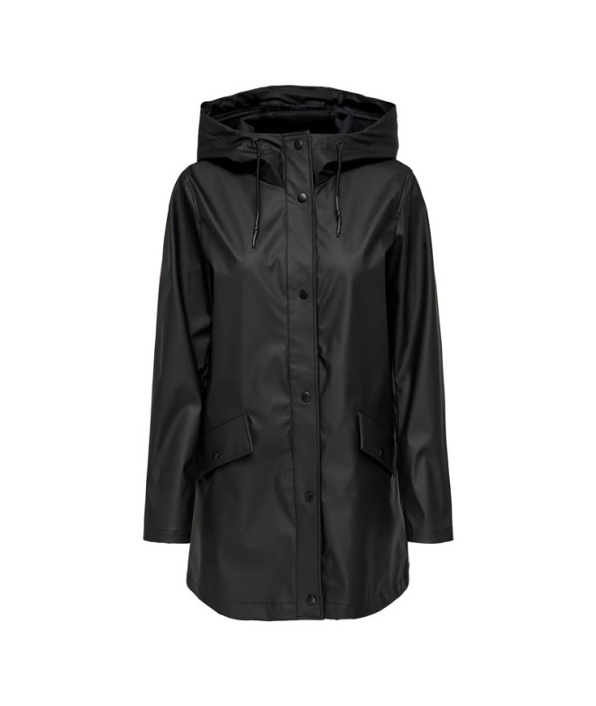 Chaqueta Only Onlelisa Raincoat Otw Noos Black Mujer