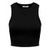Camiseta Only Onlvilma S/L Cropped Tank Noos Black Mujer