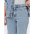 Calça Only Onlemily Hw Long Dnm Cro741 Noos Light Blue Denim Mulher
