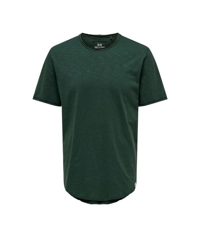 Camiseta Only & Sons Onsbenne Longy Ss Nf 7822 Noos Darkest Spruce Hombre