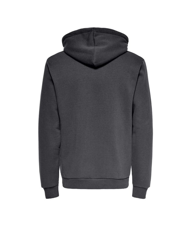 Sweat Only & Sons Onsceres ie Noos Gris Rayé Homme