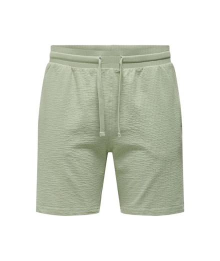 Calça Only & Sons Onskian Life Reg Seersucker Shorts Noos...