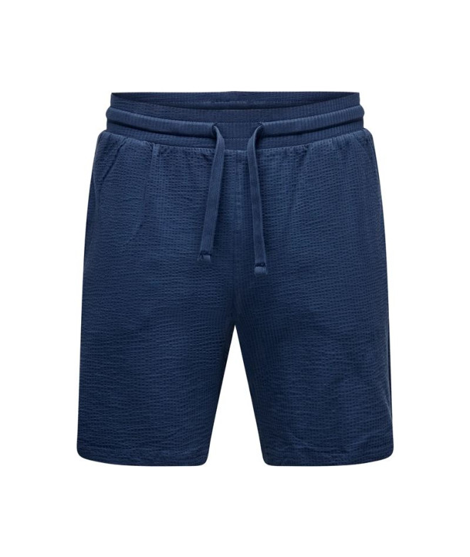 Pantalón Only & Sons Onskian Life Reg Seersucker Shorts Noos Hombre Naval Academy