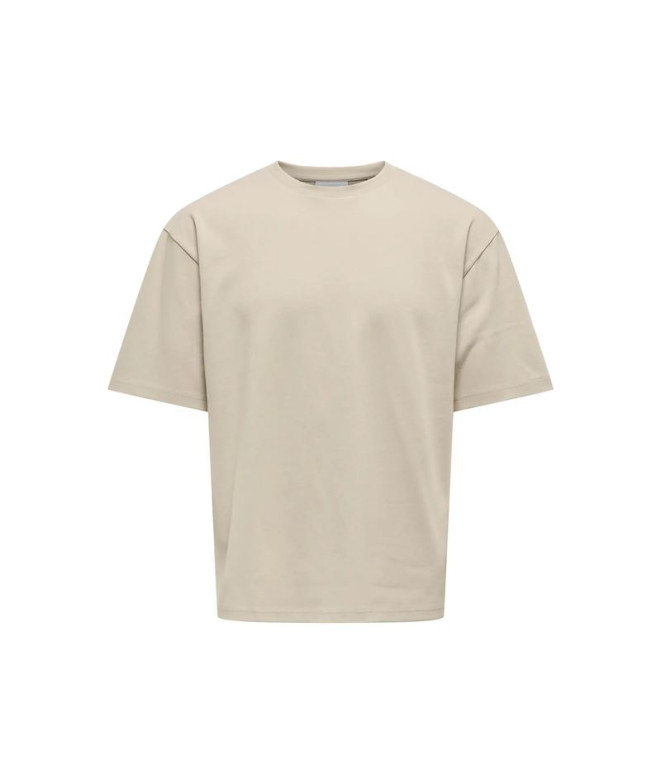 Camiseta Only & Sons Onscaspian Airflex Aut Ss Noos Silver Lining Hombre