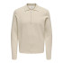 Polo Only & Sons Onscooper Reg Ls 12 Half Zip Polo Noos Silver Lining Homme