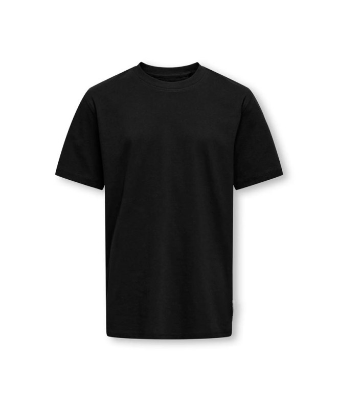 Camiseta Only & Sons Osjmax Life Ss Stitch Noos Black Infantil