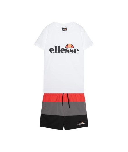 Conjunto Ellesse Vescia T-Shirt e Calção Set Infantil Branco