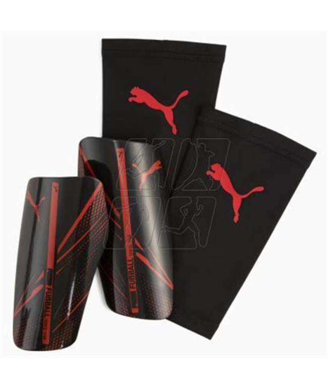 Espinilleras de Fútbol Puma Attacanto Sleeve  Hombre Negro Glowi