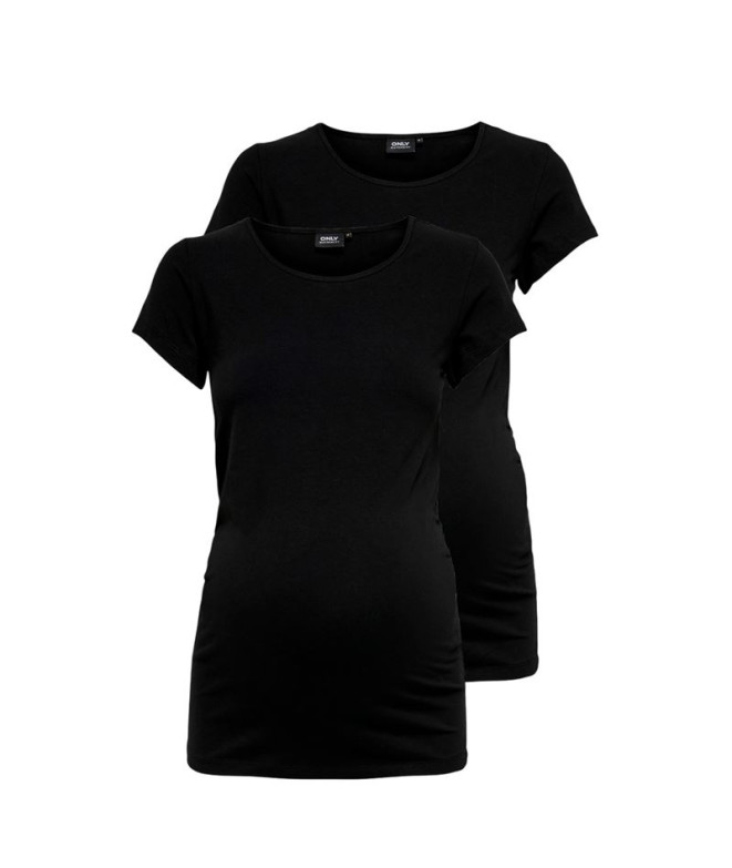 Camiseta Only Olmlovely S/S Oneck 2Pack Noos Black Pack:Black Mujer