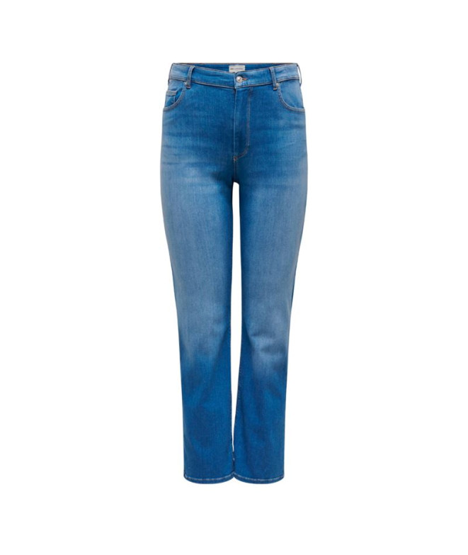 Pantalon Only Carwilly Hw Straight Dnm Rea12187 Noos Medium Blue Denim Femme