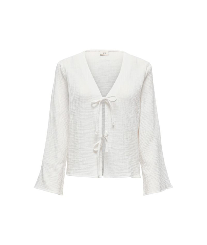 Camiseta Only Onlirina S/S O-Neck Top Jrs Noos Mulher Cloud Dancer