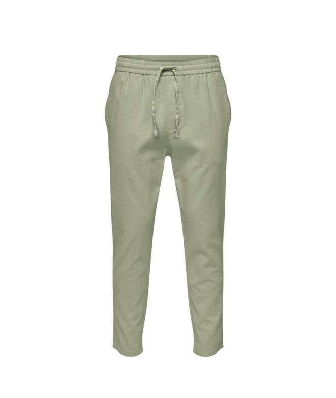 Pantalon Only & Sons Onslinus Crop 0007 Cot Lin Noos Tea Homme