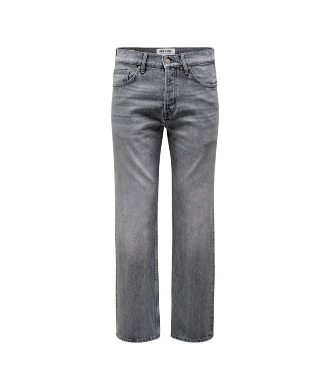 Pantalón Only & Sons Onsedge Straight Mg 8202 Tai Dnm Medium Grey Denim Hombre
