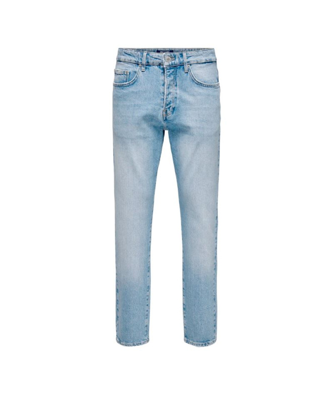 Pantalón Only & Sons Onsyoke Tapered Lb 9684 Dot Dnm Light Blue Denim Hombre