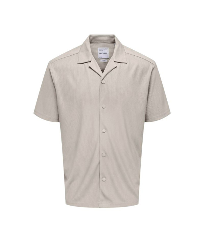 Camisa Only & Sons Onskari Life Rlx Resort Ss Plizze Moonstruck Hombre