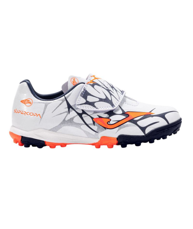 Botas de fútbol Joma Super Copa Jr 2502 Infantil Blanco Turf