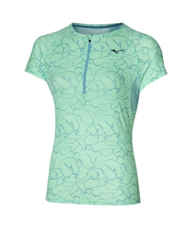 Camiseta de Trail Mizuno Graphic Trail Tee Mujer Verde claro