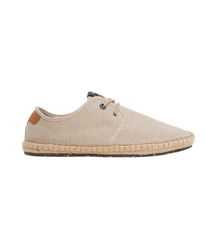 Zapatillas Pepe Jeans Tourist Classic Linen Hombre Ecru Blanco