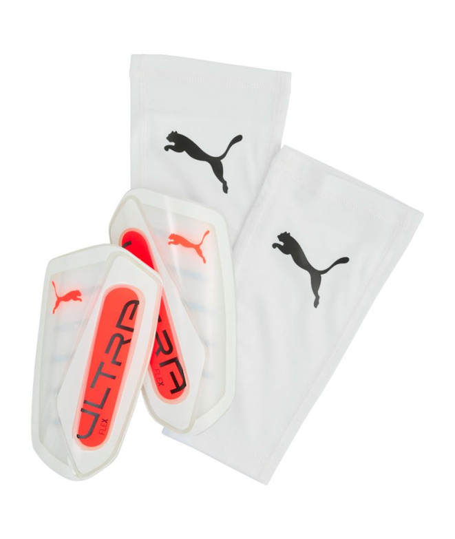 Espinilleras De Fútbol Puma Ultra Flex Sleeve, White Glowi, Hombre