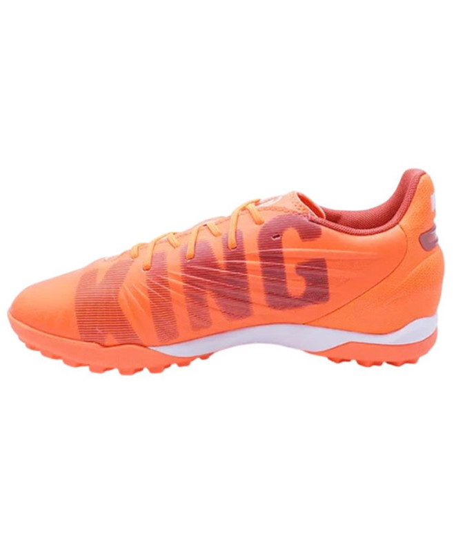 Botas de fútbol Puma King Match Tt+Mid Rojo brillante/Blanco/Rojo fuego