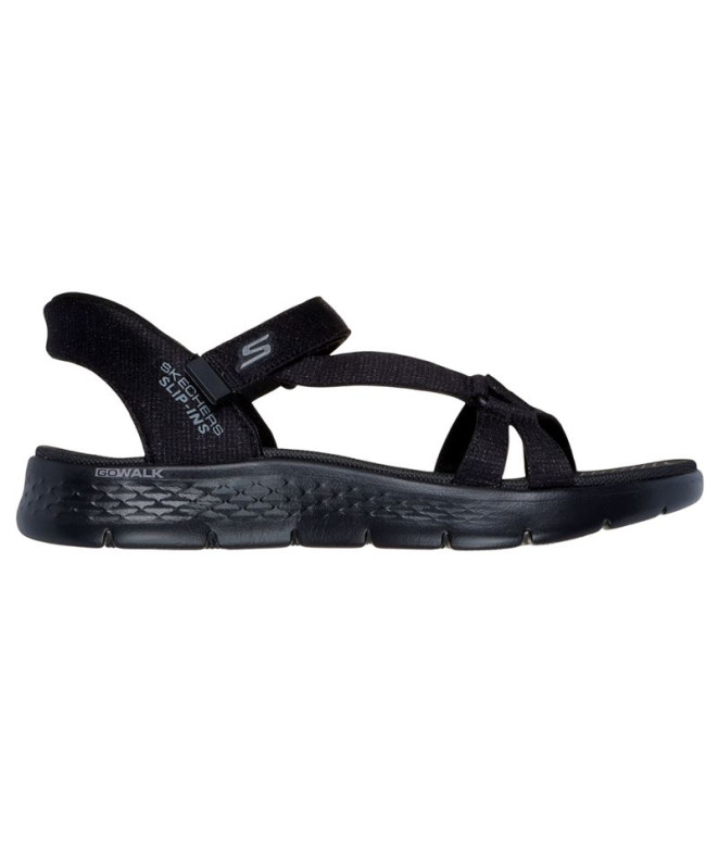 Sandalias Skechers Go Walk Flex Sandal Mujer Negro