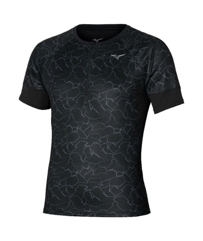 Camiseta de Trail Mizuno Graphic Trail Tee Hombre Negro