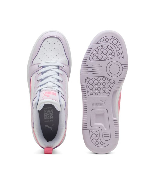 Chaussures Puma Rebound V6 Lo J,Lilac Frost Mag...