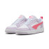 Chaussures Puma Rebound V6 Lo J,Lilac Frost Mag Enfant Lilac Frost/Magic Rose/Blanc