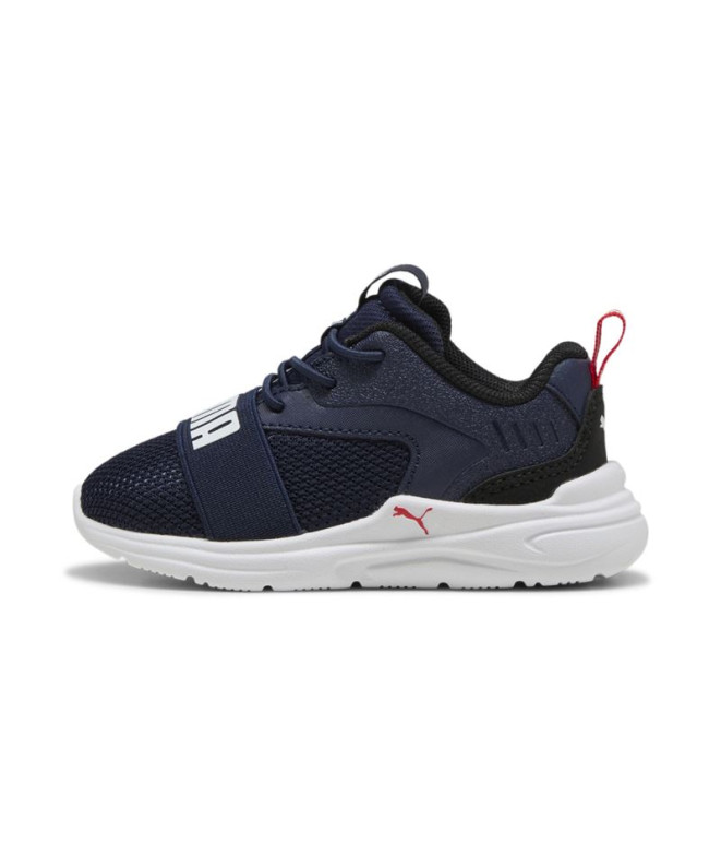 Zapatillas Puma Soft Wired 2 Ac Inf Niño azul marino/negro/blanco/rojo
