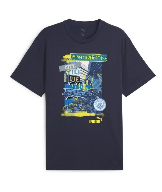 Camiseta de Fútbol Puma Manchester City Ftblnrgy+ Hombre Azul Marino